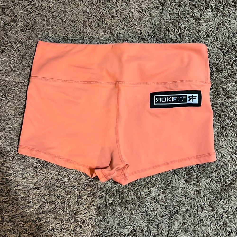 Rokfit booty shorts orange size small GUC